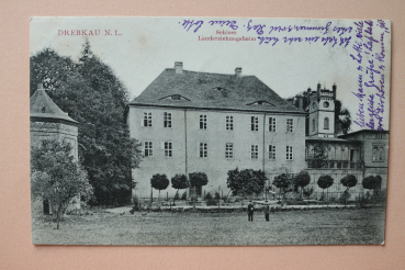 Ansichtskarte AK Drebkau NL 1910 Schloss Landeserziehungsheim Gebäude Architektur Ortsansicht Brandenburg